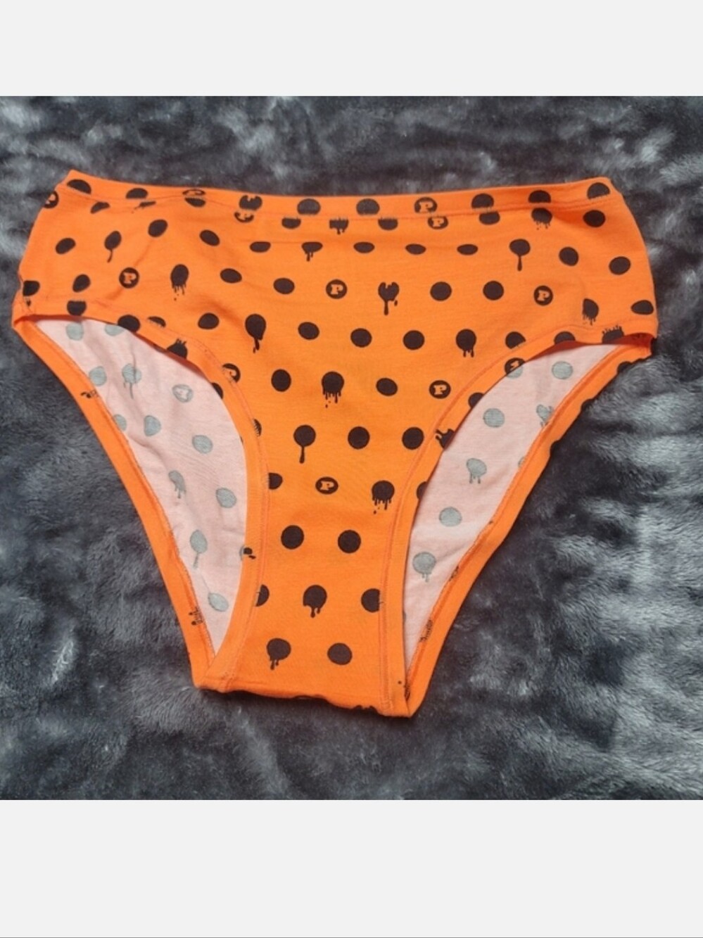 Victoria's secret pink HALLOWEEN cheeky panty MEDIUM ORANGE